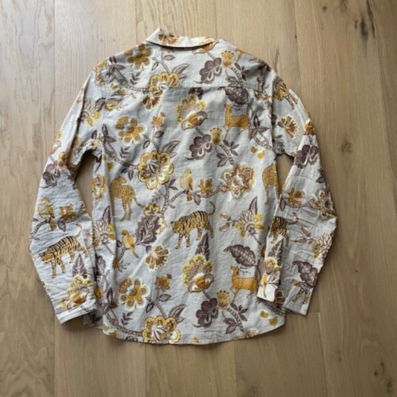 NWOT J McLaughlin Tigre Blosson Cotton Button Down Size Small - Picture 6 of 7